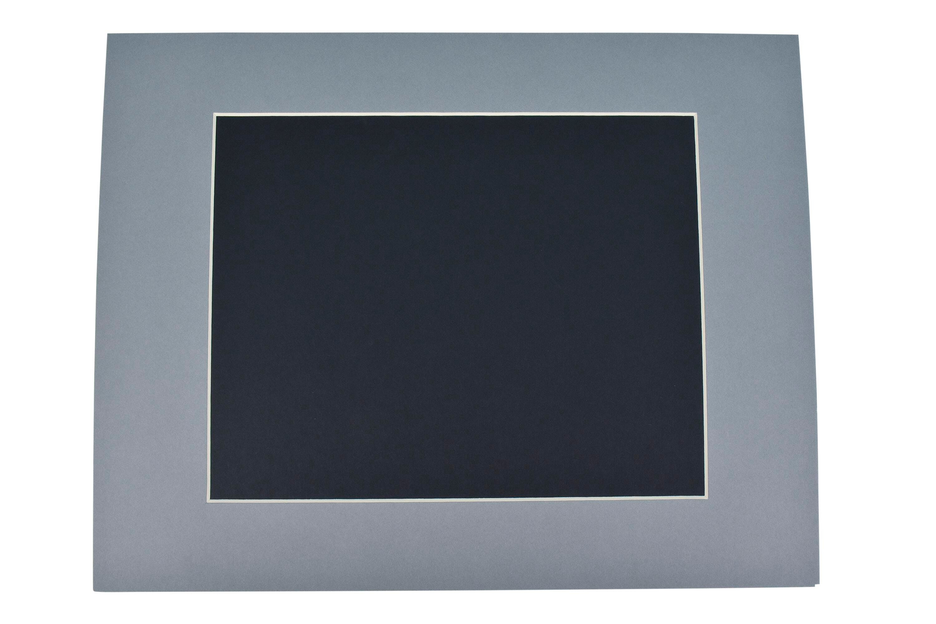 Image for Sax Die-Cut Mat Boards, 16 x 20 Inches, Mid-Gray/Smooth Black, Pack of 10 from School Specialty